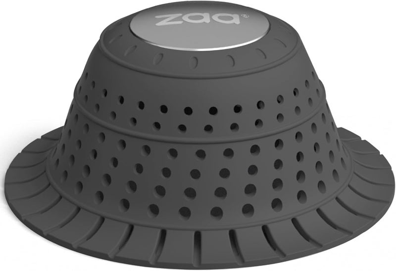 zaa Bathtub Drain Hair Catcher, Premium Silicone Collapsible One Pack Drain Protector for Pop-Up and Regular Drains of Shower, Bathtub, Tub, Bathroom, Sink, Black - Image 1